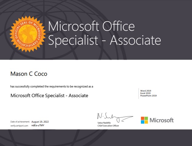 Microsoft Office Specialist